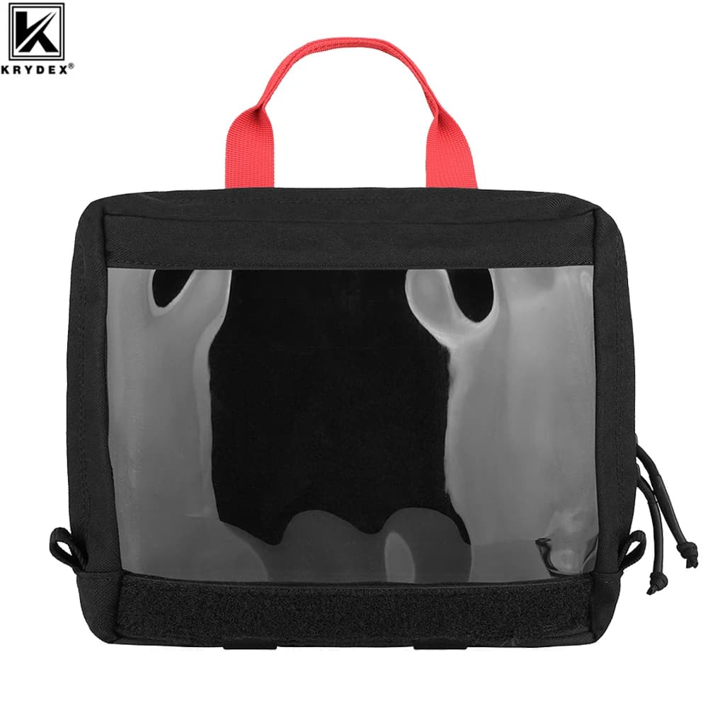 KRYDEX 500D Tactical Clear Top Insert Pouch per D3 zaino borsa di pronto soccorso campeggio viaggio sopravvivenza borsa di immagazzinaggio medica accessorio