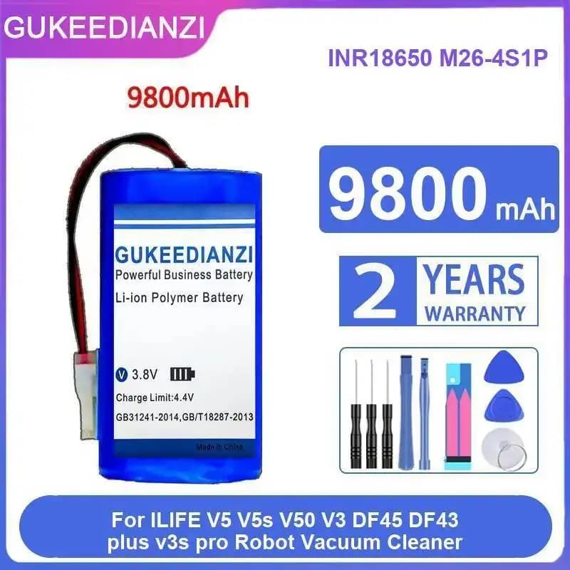 Batteria per Robot Aspirapolvere INR18650 M26-4S1P 9800mAh per Ilife V5 V5s V50 V3 DF45 DF43 Plus v3s Pro