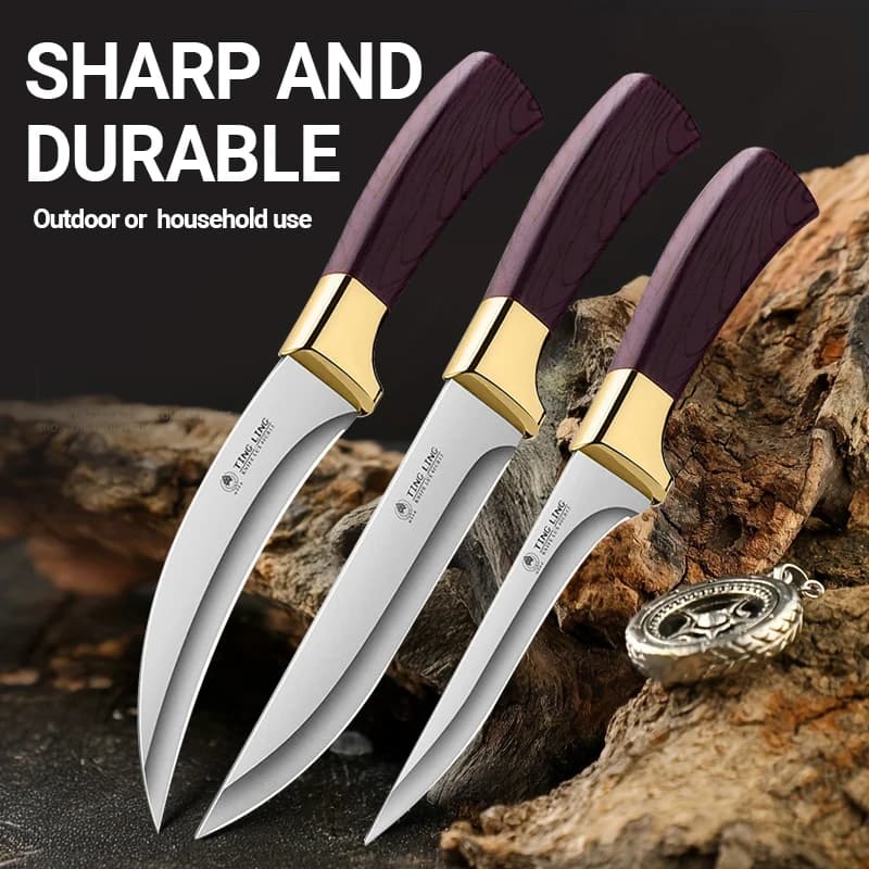 Coltello per disossare professionale, coltello da taglio affilato, coltello da cucina per chef, coltelli per sbucciare la pelle e tagliare la carne
