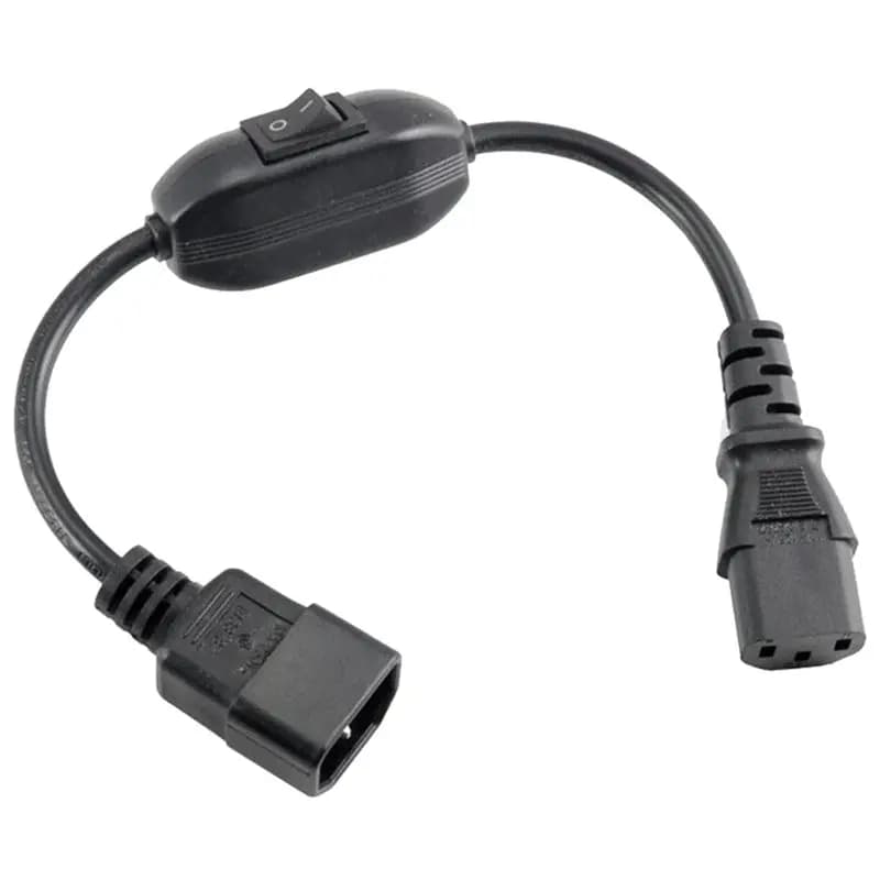 FEDI-C14 To C5 Power Cord IEC 320 C14 Male To C5 Female Power Cable With ON/Off Switch