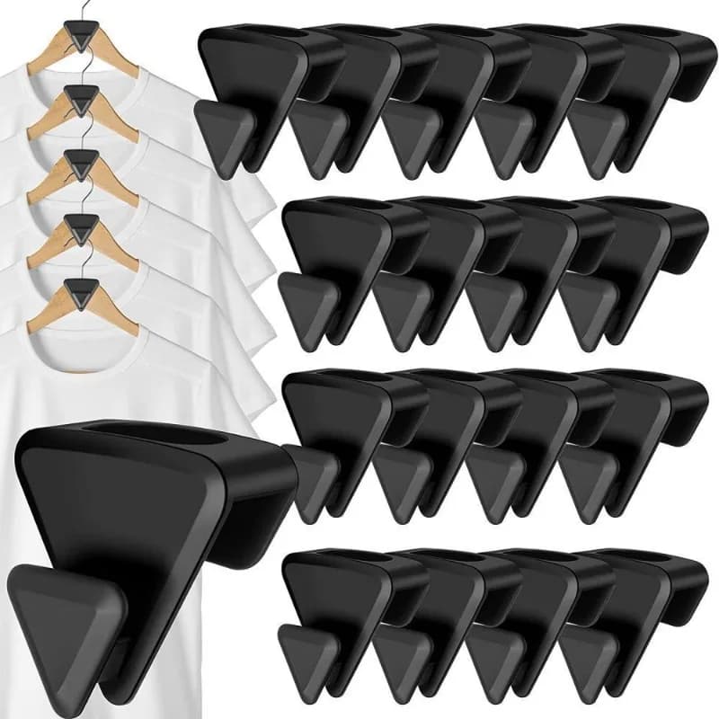 New 18 pieces hooks for connectors multifunctional wardrobe black space saving clothes hangers organizer hangers hangers clothes hangers