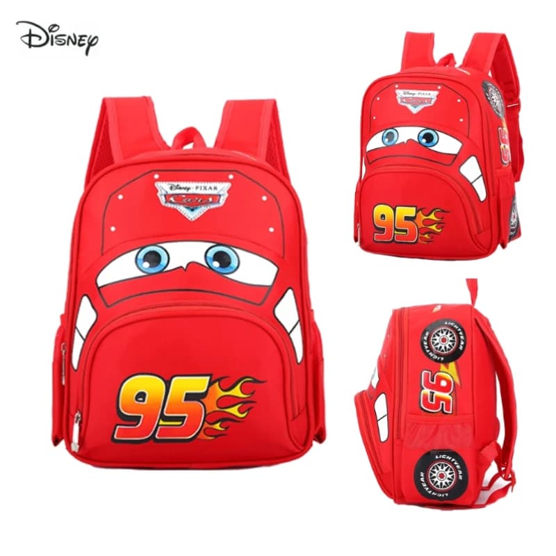 Zaino per bambini Disney Cars 95 - Borsa da scuola per ragazzi, simpatico design a cartoni animati, regalo ideale per vacanze/compleanno per bambini piccoli e prescolari