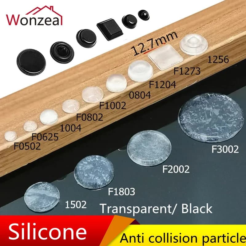 Tampone ammortizzatore in gomma autoadesivo Fermaporta per mobili Cuscino anticollisione durevole Previene il paraurti rumoroso Cuscinetti in silicone
