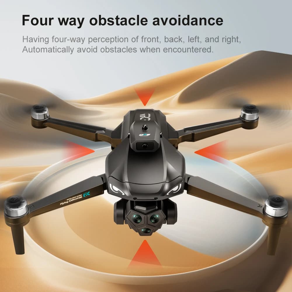 Drone M33 con Telecamera HD 8K Professionale, Quadricottero Pieghevole con Evitamento Ostacoli e Visione Ottica Aerea