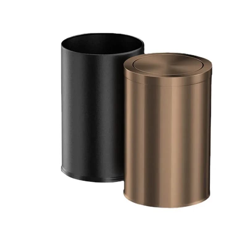 Moderno Oro Piccolo Pattumiera 2022 Decorazione In Metallo Wast Doppio Pulito Bidone della Spazzatura Cestino Coperchio Cubo De Basura Cucina Bidone della Spazzatura
