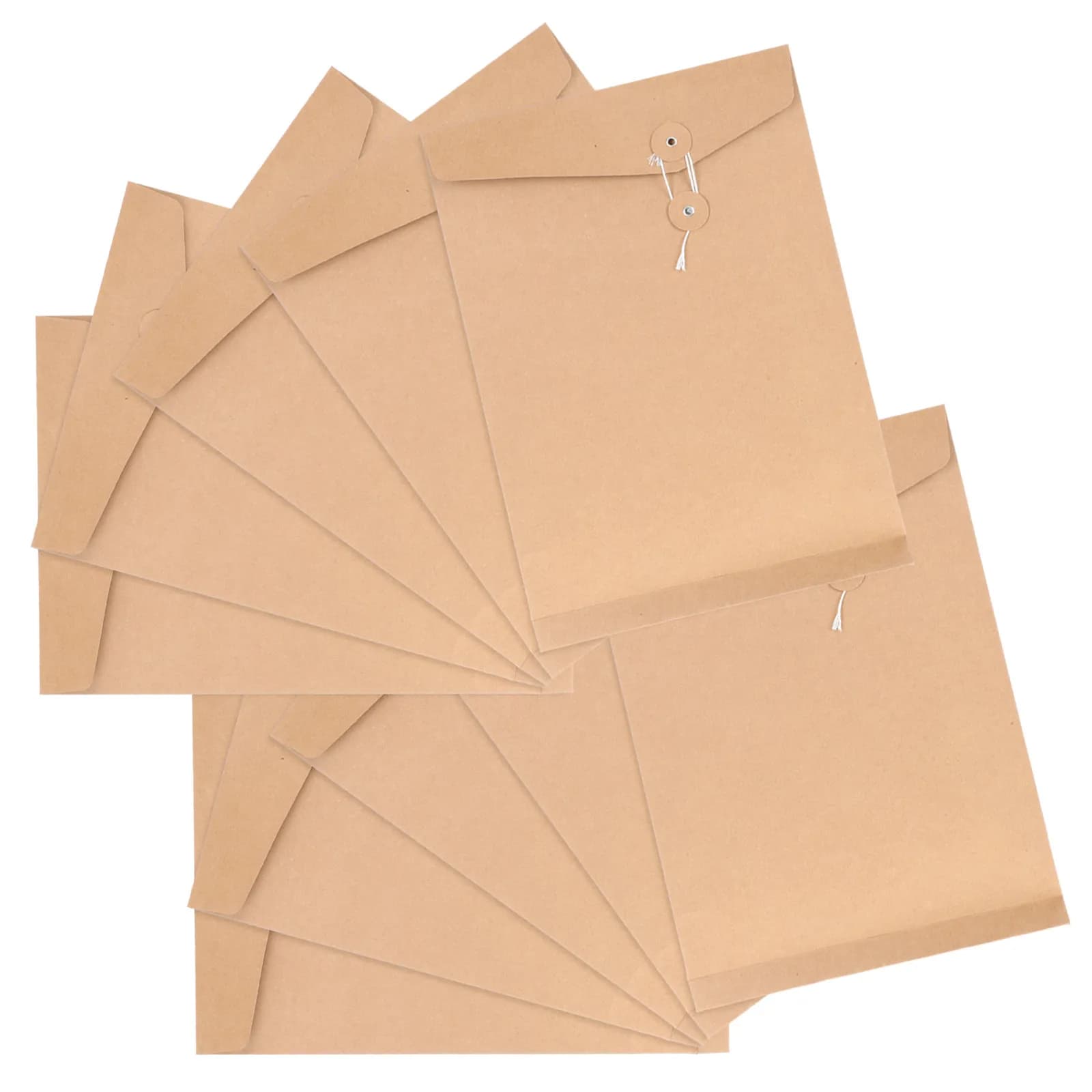 10 Pezzi Buste Portadocumenti in Carta Kraft con Chiusura a Cordoncino, Organizzatore per Documenti, Forniture per Ufficio