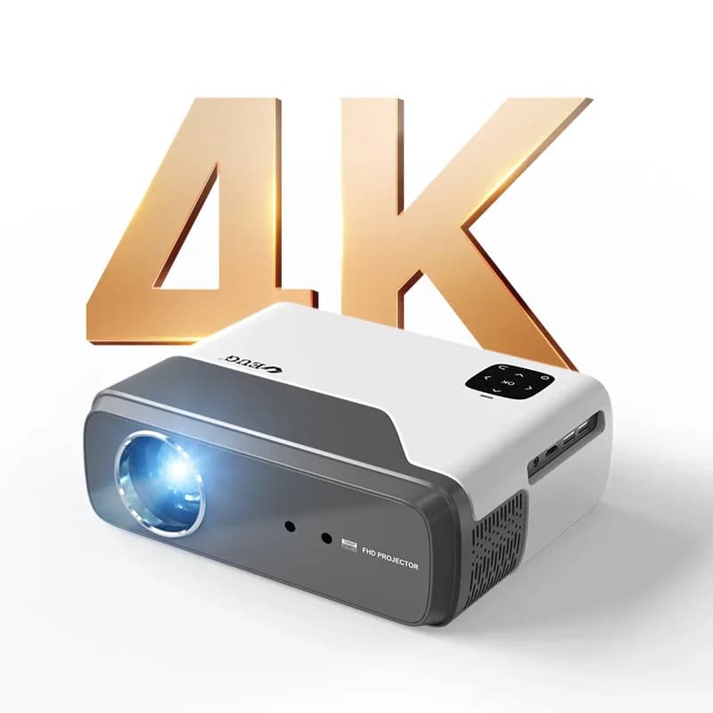 Proiettore Portatile Mini LED 4K WiFi per Casa e Esterni, Compatibile con Smartphone