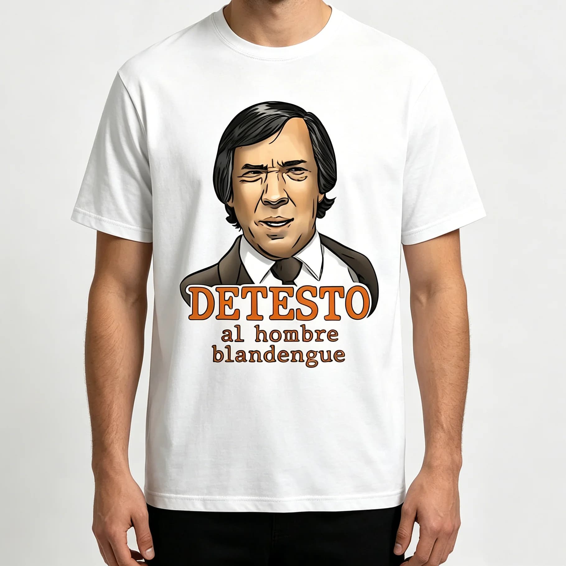 Maglietta stampata The Fary El Fary Spanish Retro DETESTO al hombre blandengue, t-shirt estiva vintage in cotone per uomo.