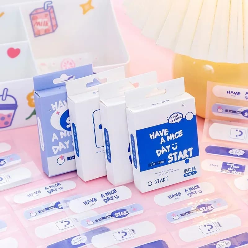 20 pz/lotto impermeabile traspirante simpatico cartone animato bende adesive pronto soccorso Bandaids Kit di emergenza cerotto per ferite per bambini bambini