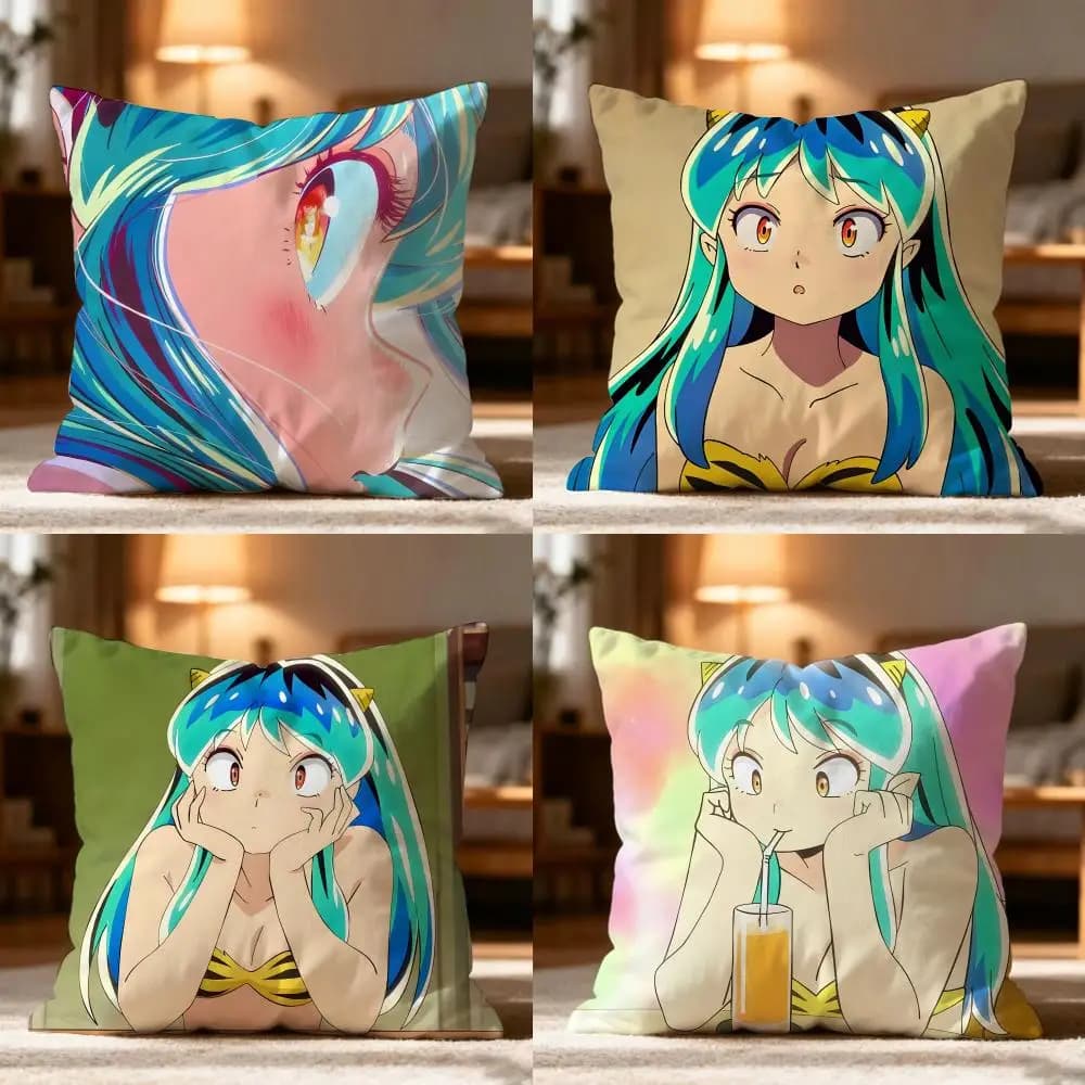 Urusei Y-Yatsura ANIMATION FILM Pillow Case Cushion Cover Soft Washable Pillow Case Multi-Scene For Couch Bed Travel Office Use