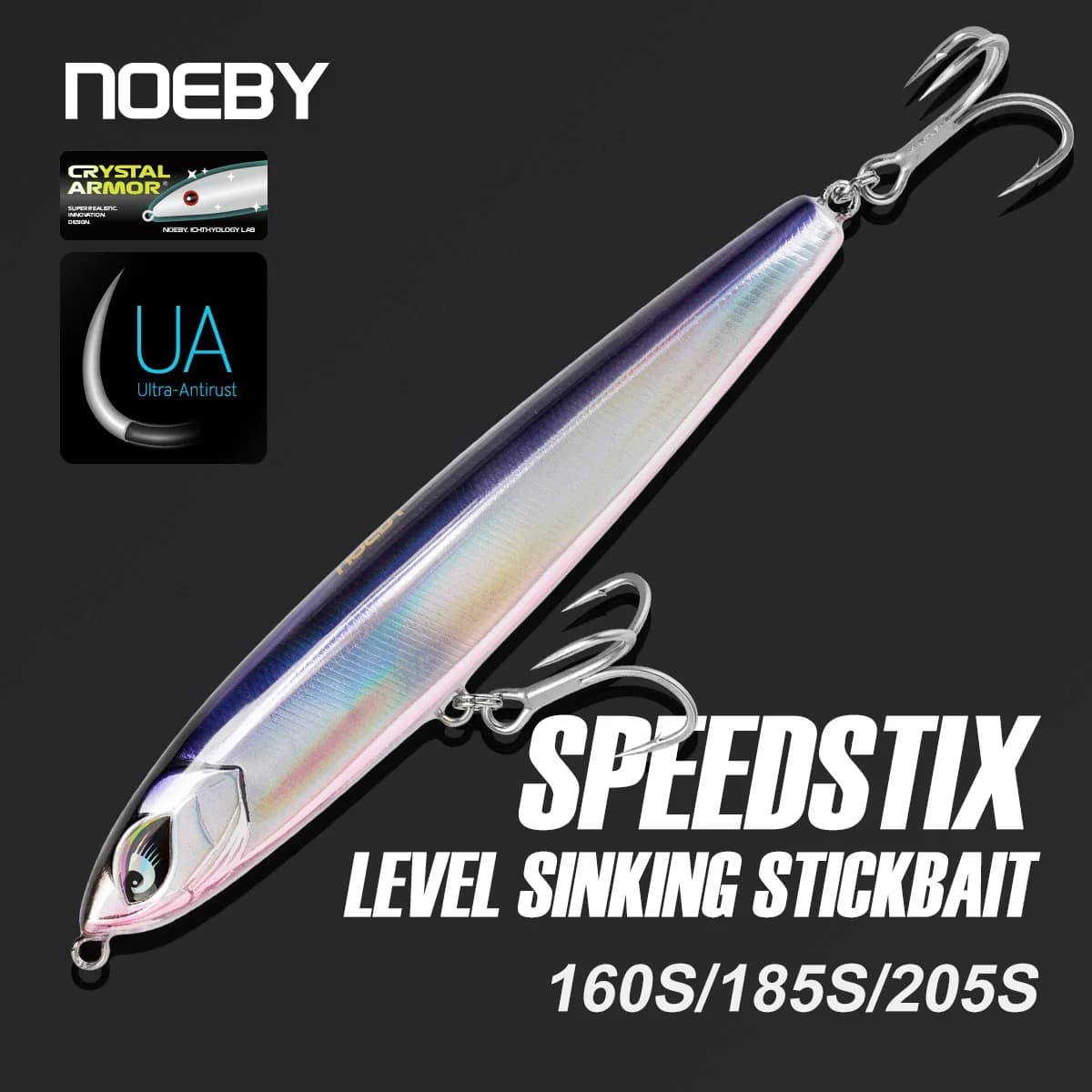 Noeby Affondamento Stickbait Esca da pesca 160mm 75g± 185mm 114g± 205mm 154g± Matita rinforzata Esca dura artificiale Esche da pesca in mare