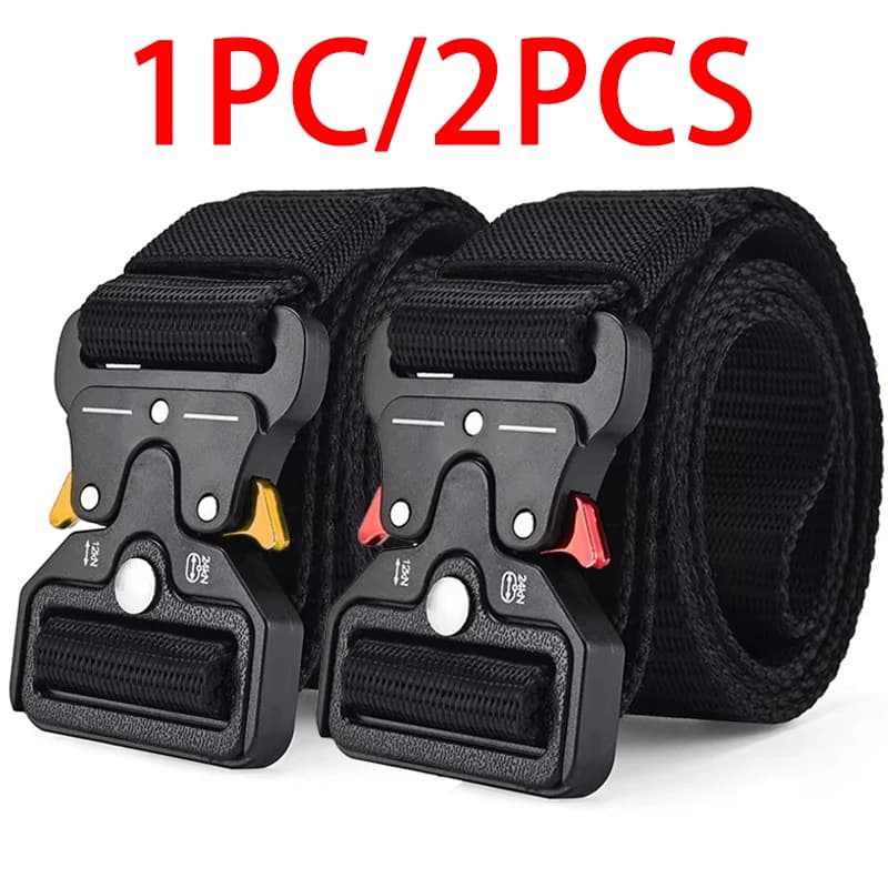 1 piece/2 pieces men's tactical belts versatile-durable, adjustable design-for outdoor sports enthusiasts, pair with jeans, for man woman