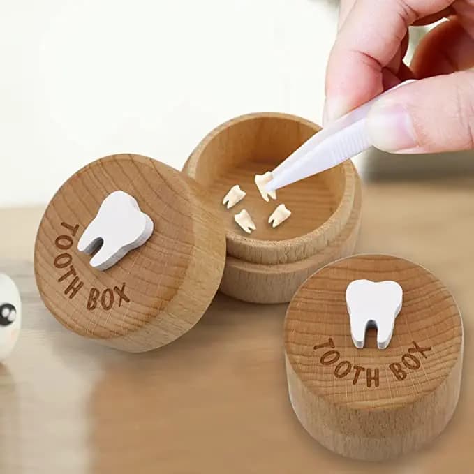Children's Deciding Tooth Box Memorial Box for Children's Teeth Collection Storage of Fetal Hair umbilical Cable