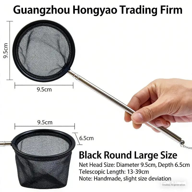 For Catchin Fish Shrimp Tank Aquarium Accessories Fishing Landing Net Rustproof Corrosion Resistant Stainless Steel Fishing Net