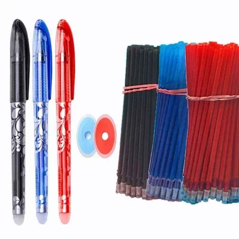 Set di 1/2 Penne Gel Cancellabili Kawaii per Schizzi e Scrittura, Cancelleria per Quaderni e Materiale Scolastico, Penne Carine per Bambini