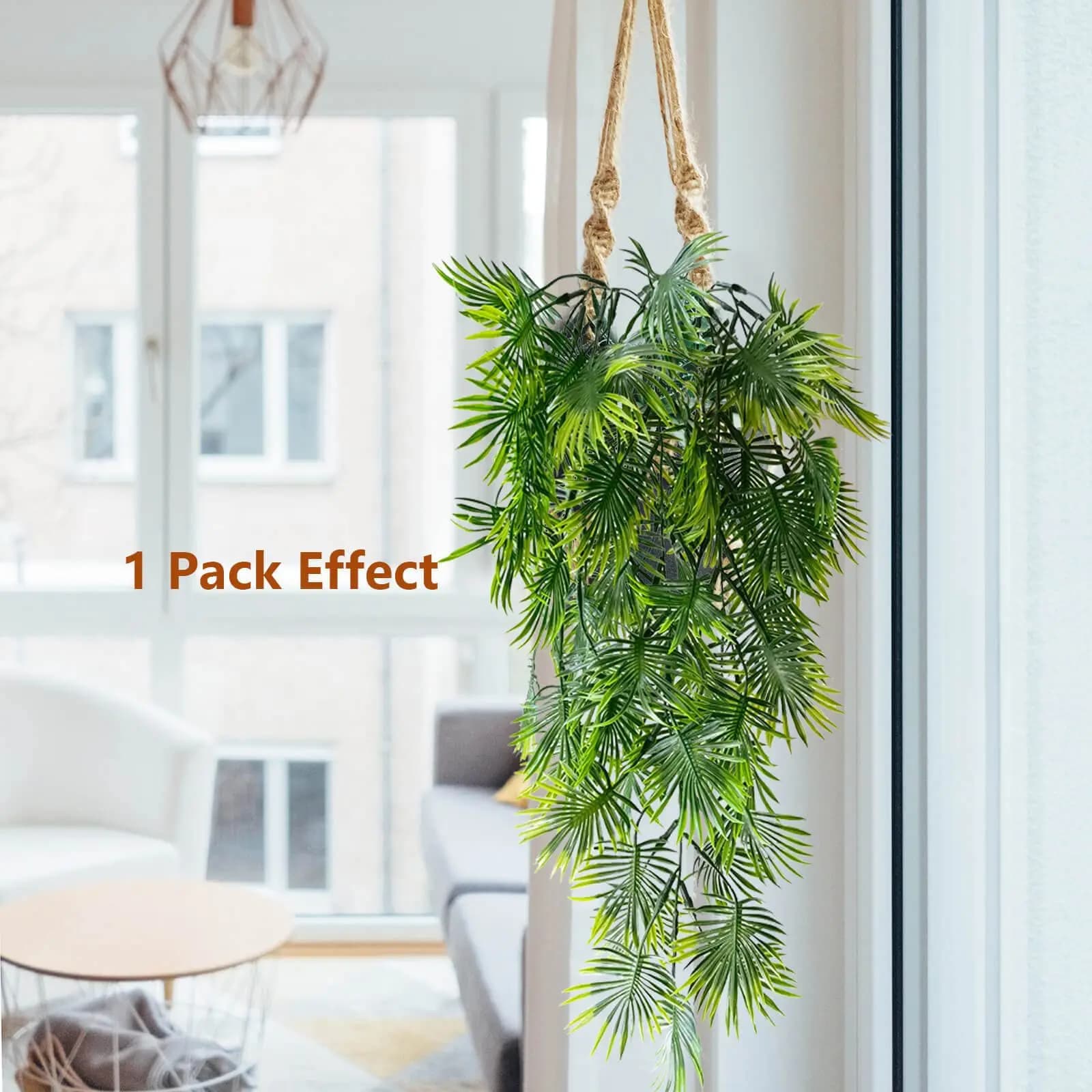 2pcs Artificial Hanging Ivy Plants UV Resistant No Fade Lush Cascading Vines Realistic Faux Greenery All Season Outdoor Decor