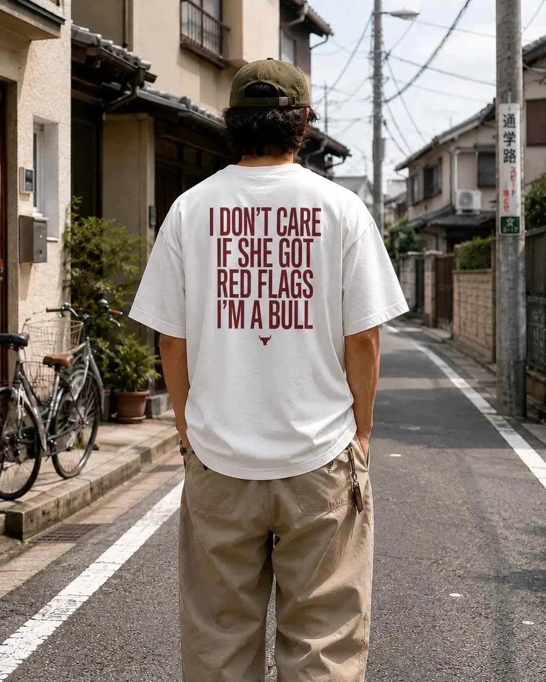 I Don't Care If She Got Red Flags I'm A Bull Shirt Funny Meme Tee Trendy Streetwear Graphic T-Shirt Relatable Humorous Men Gift