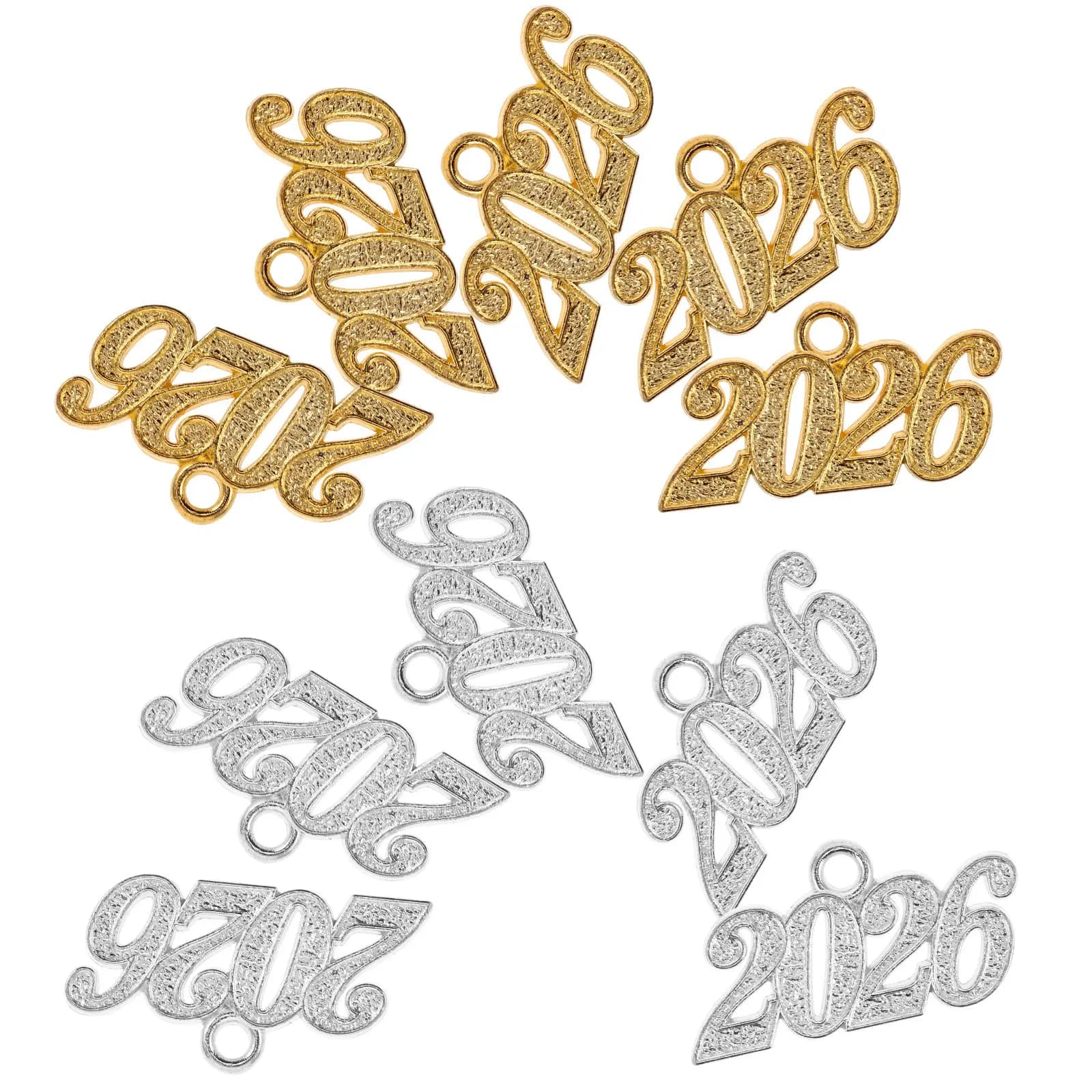 20Pcs 2026 Pendant Alloy Number Charm Graduation Jewelry Accessories DIY Crafts Necklace Bracelet Tassel 2026 Charm for Earrings