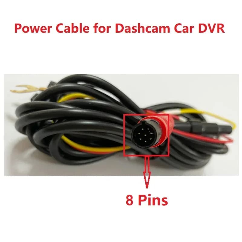 Jabriel Dash Cam Car DVR cavo di alimentazione collegare alla scatola dei fusibili 2.6m 8 Pin Power Line Standard ACC Wire per videocamera per auto videoregistratore