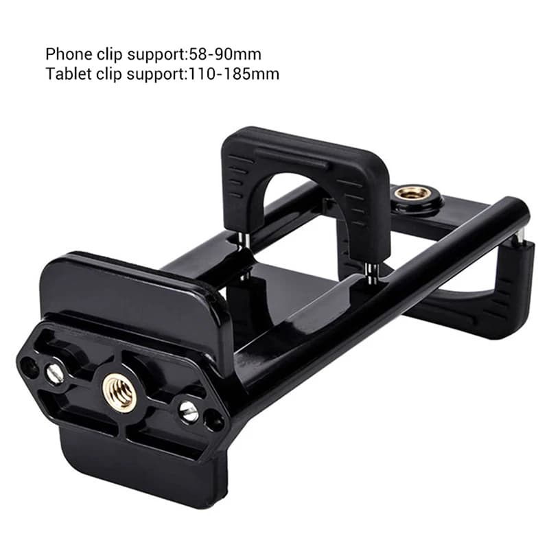 (YY) 1Pc 2025 Nuovo Tablet Telefono Universale 2 in 1 1/4" Staffa di Supporto per Morsetto per Montaggio su Treppiede Clip per Selfie