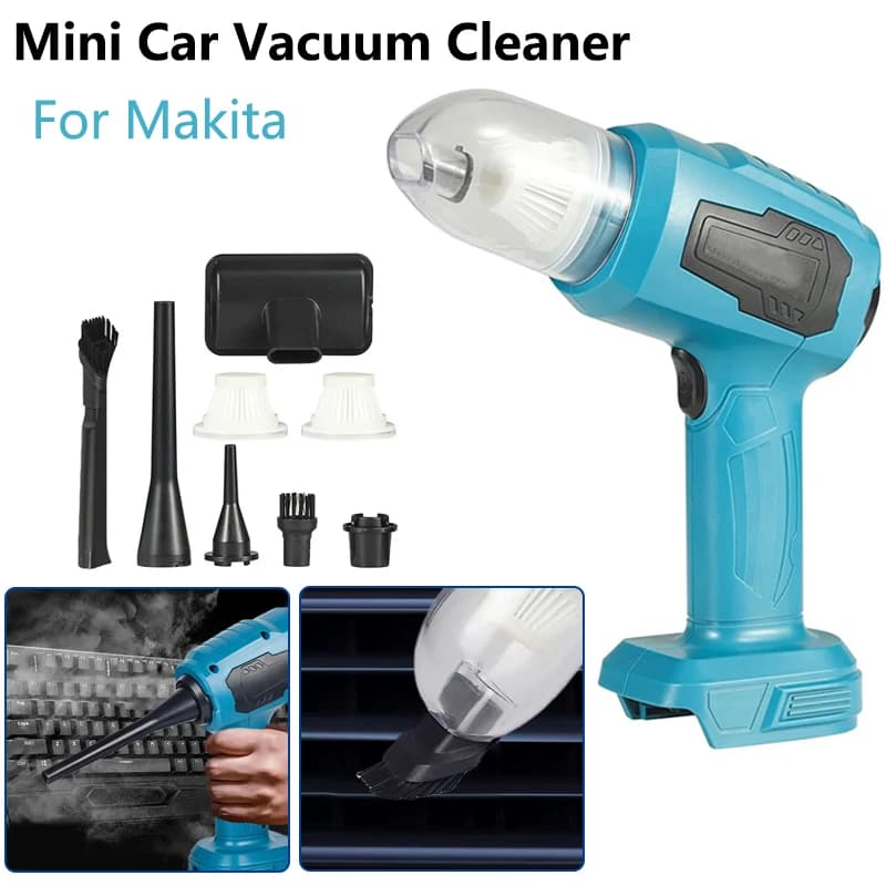 Per Makita Li-Ion 18V Batteria Cordless Mini Auto Aspirapolvere Multifunzione Raccogliere Polvere Palmare Ricaricabile Utensili Elettrici