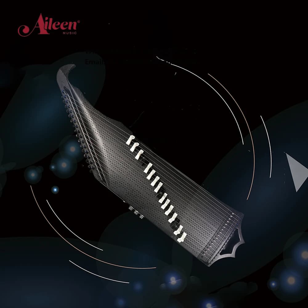 (New Design)Carbon Fiber Body Electric Guzheng Musical Instrument With Blue Tooth Internal Speaker