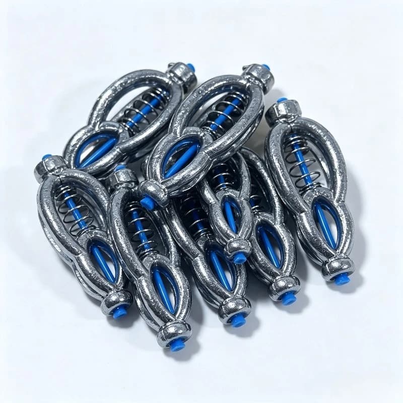 3PCS/4PCS/5PCS 50g Spiral Feeding Through-Hole Sinker Lantern Bait Cage Sea Rod Tandem Hook Long Cast Sliding Fishing