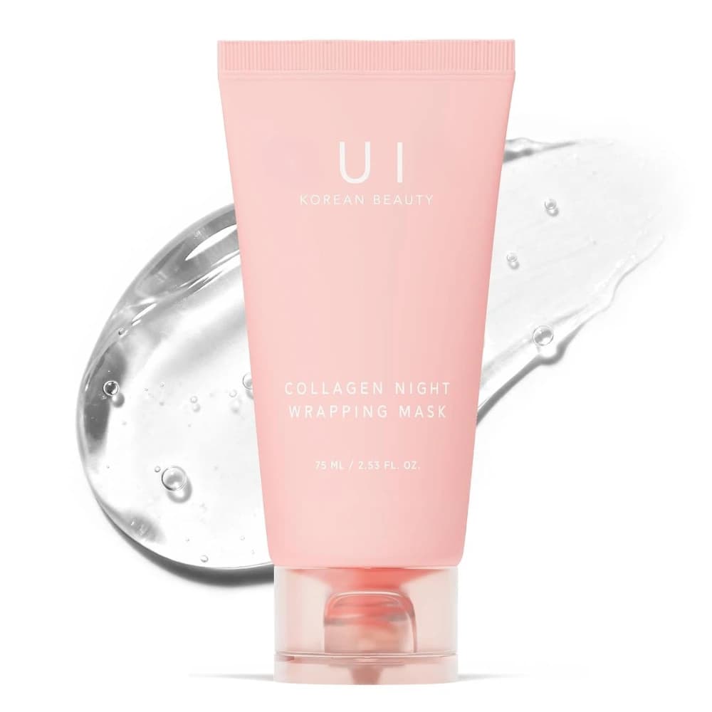 Maschera al Collagene Effetto Avvolgente 75ml - Effetto Rassodante Clinico +92% - Maschera Peel-Off Notturna Effetto Pelle di Vetro - Skincare Coreana - Per Tutti i Tipi di Pelle