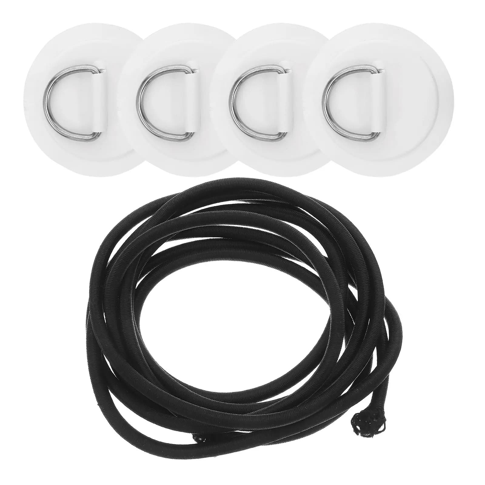 Set di 1 Anello a D in PVC per Paddle Board Gonfiabile, Kayak, Canoa - Anelli Leggeri Impermeabili con Corda Elastica