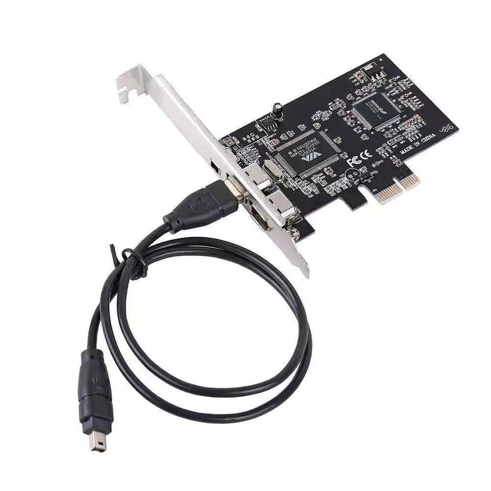 Scheda Fire Extend da PCIE a 1394 Adattatore video Firewire da PCI a 1394 per fotocamera digitale Scheda di acquisizione DV HD Convertitore di compressione per PC
