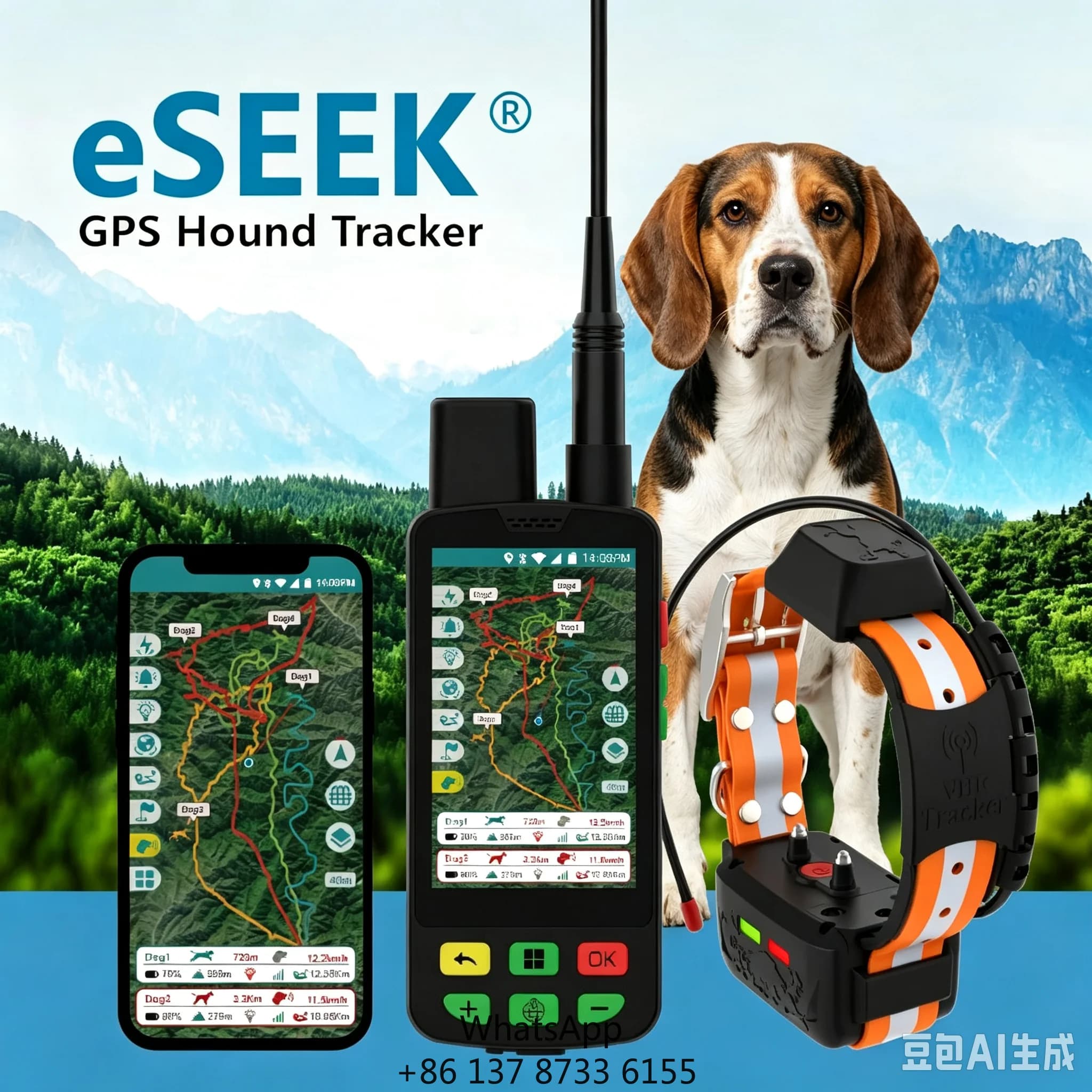 Revolutionary GPS Tracking Dog Fence Collar AI Boundary Learning + IP68 Waterproof 4G/GSM Bluetooth & Android/iOS Compatible