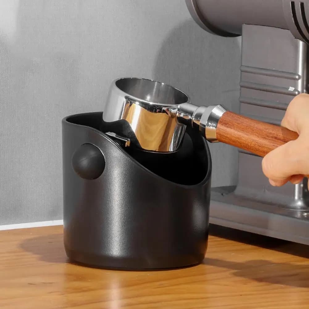 Shock-Absorbent Coffee Knock Box Anti-slip Espresso Dump Bin For Coffee Grounds with Removable Knock Bar Coffee Grind Waste Bin