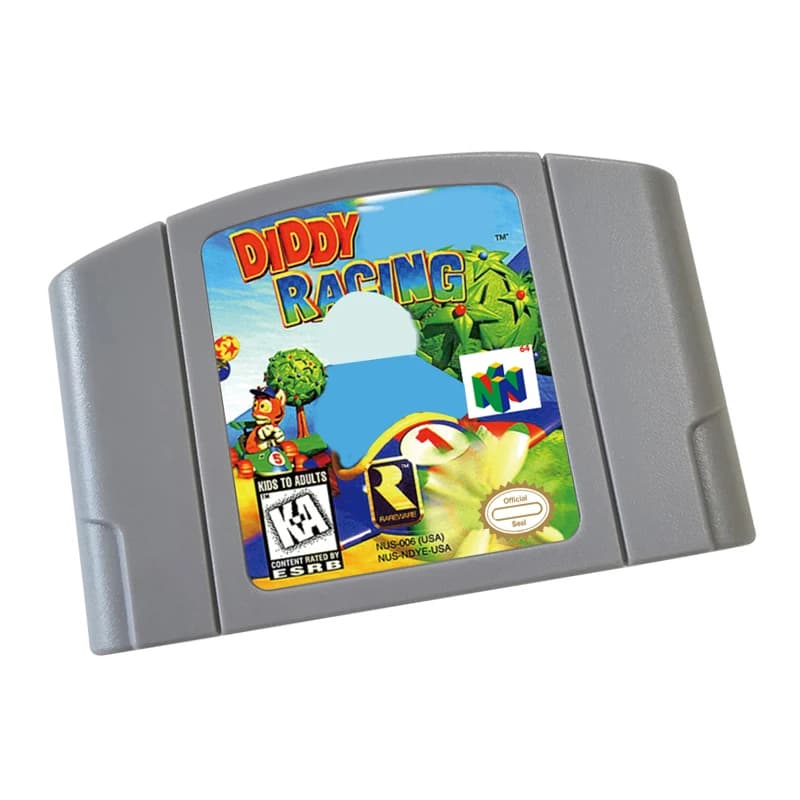 link 2 Cartuccia di gioco Diddy Kong Racing 64 - Versione USA NTSC / EUR PAL, Cartuccia ROM personalizzata per console 64