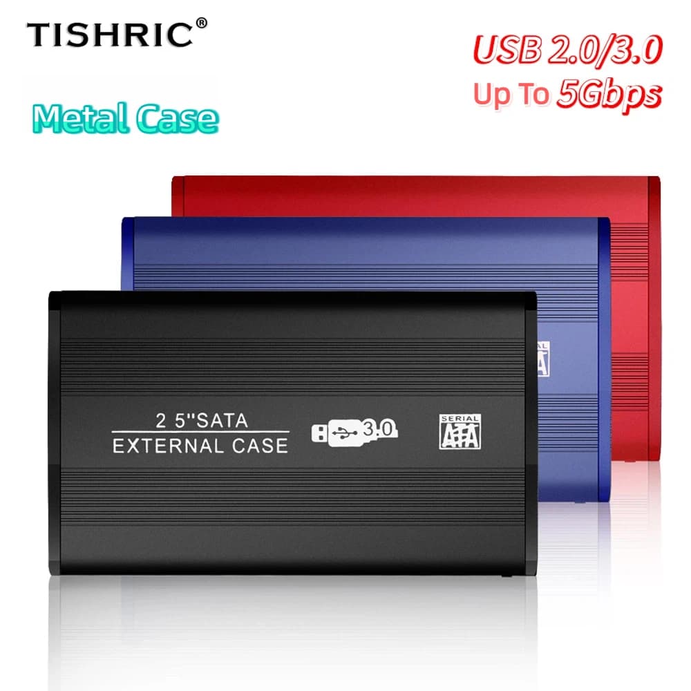 TISHRIC Hdd Case Usb 3.0 2.0 To Sata Support 8 TB External Hard Drive Case Hdd Enclosure Hard Disk Case 2 5 Hard Disk Enclosure