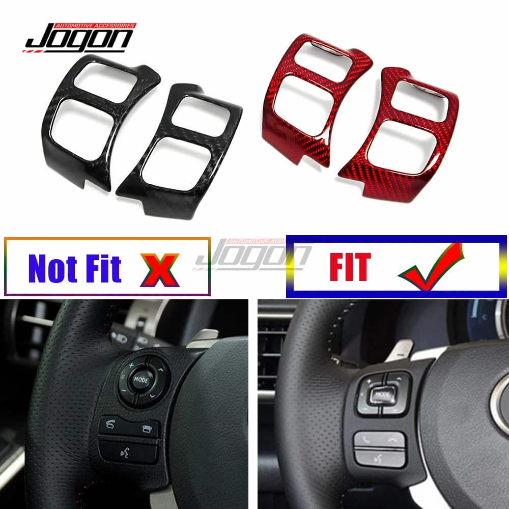 Cornice Copri Pulsanti Volante in Vera Fibra di Carbonio per Lexus IS NX RC 2016-2018 Accessori Interni Auto