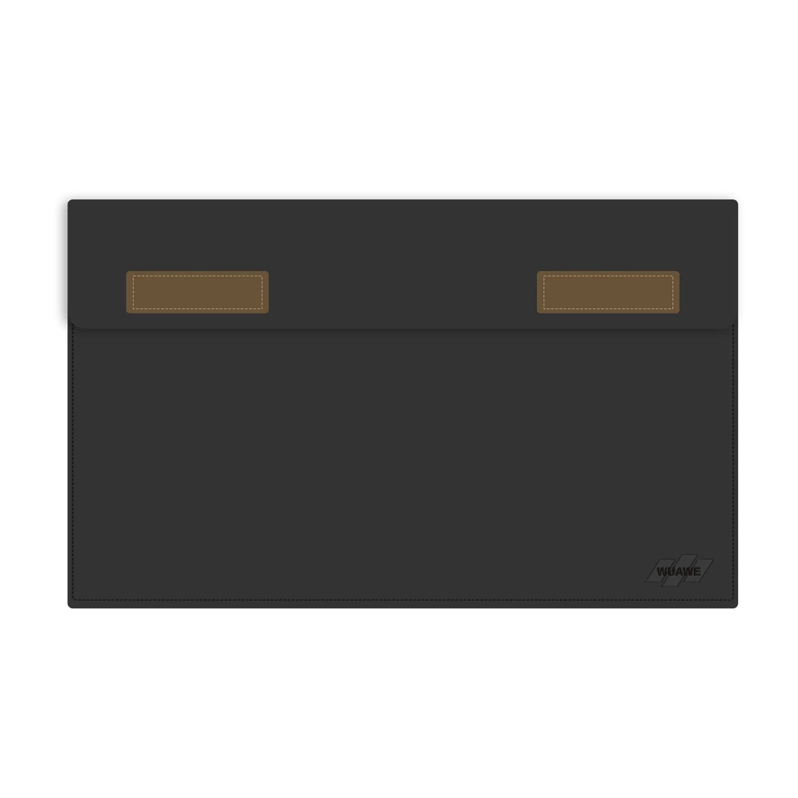 WUAWE Borsa per monitor portatile da 16,1", custodia in pelle PU per laptop con monitor da viaggio, nera