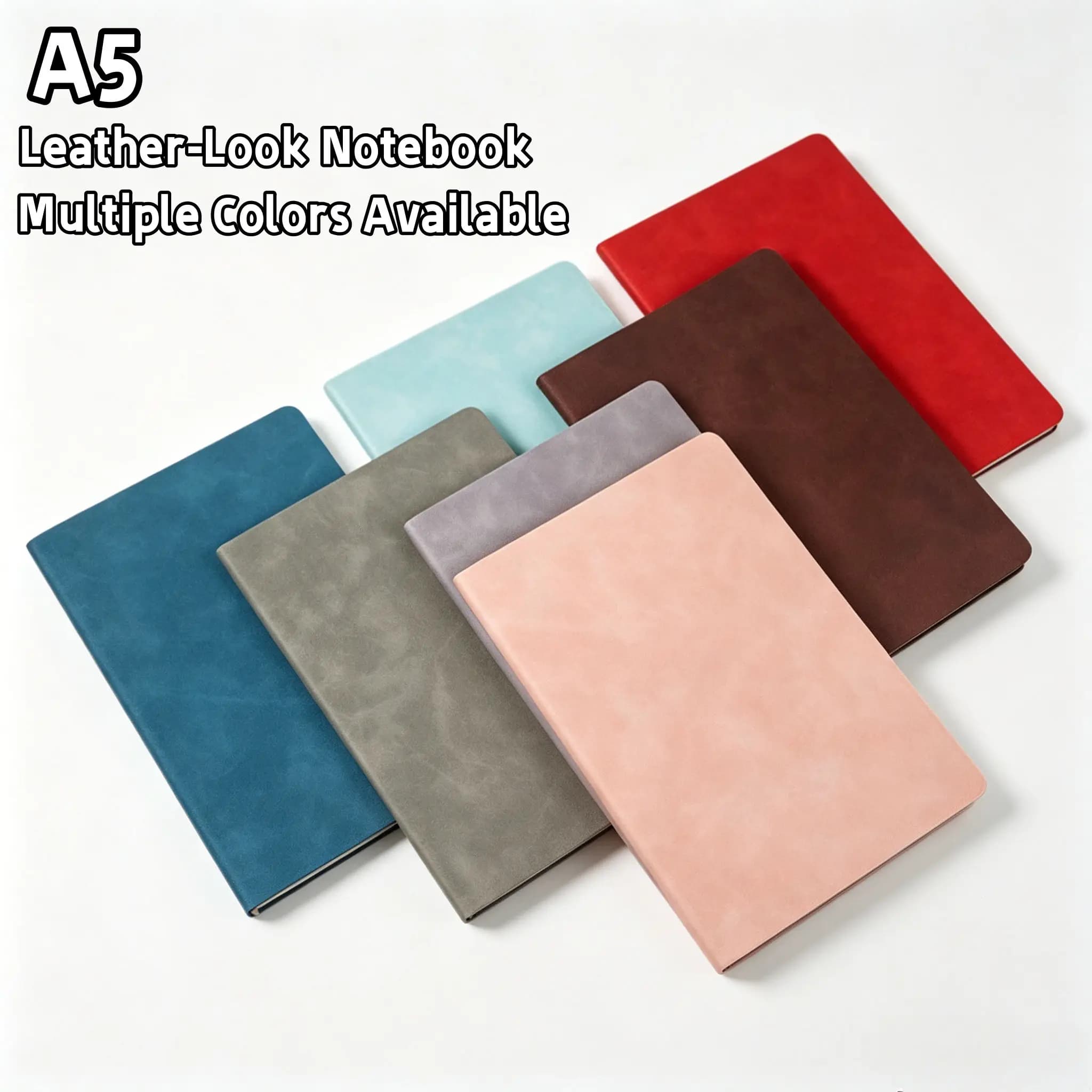 A5 Business Notebook, Soft-Touch PU Leather Journal, No Bleed Paper, for Work, School & Travel, Perfect Gift for Men & Women