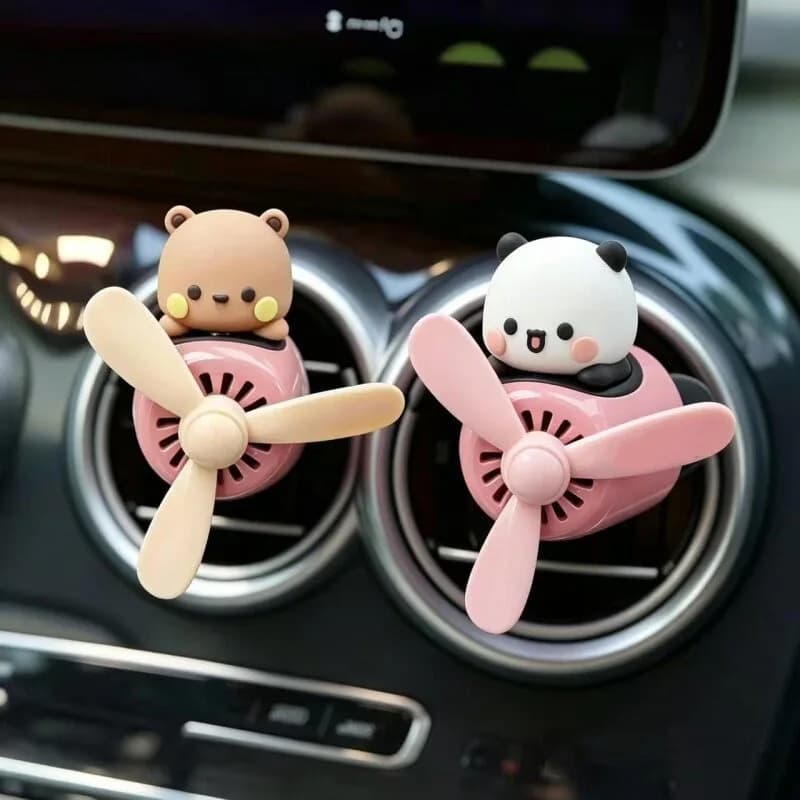 Hot Cartoon Bubu Yier Figure Air Airplane Pilot Car Air Freshener Aroma Vent Clip Perfume Ornament Fragrant Diffuser Accessory