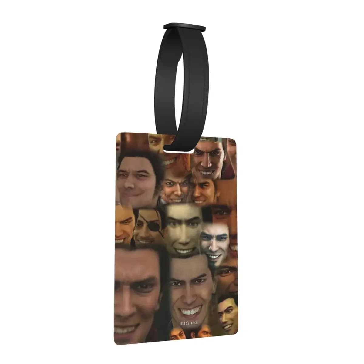 Happy Kazuma Kiryu Etichette per bagagli Accessori per valigie Viaggio Carino Bagagli Etichetta d'imbarco Porta etichette ID Nome Indirizzo