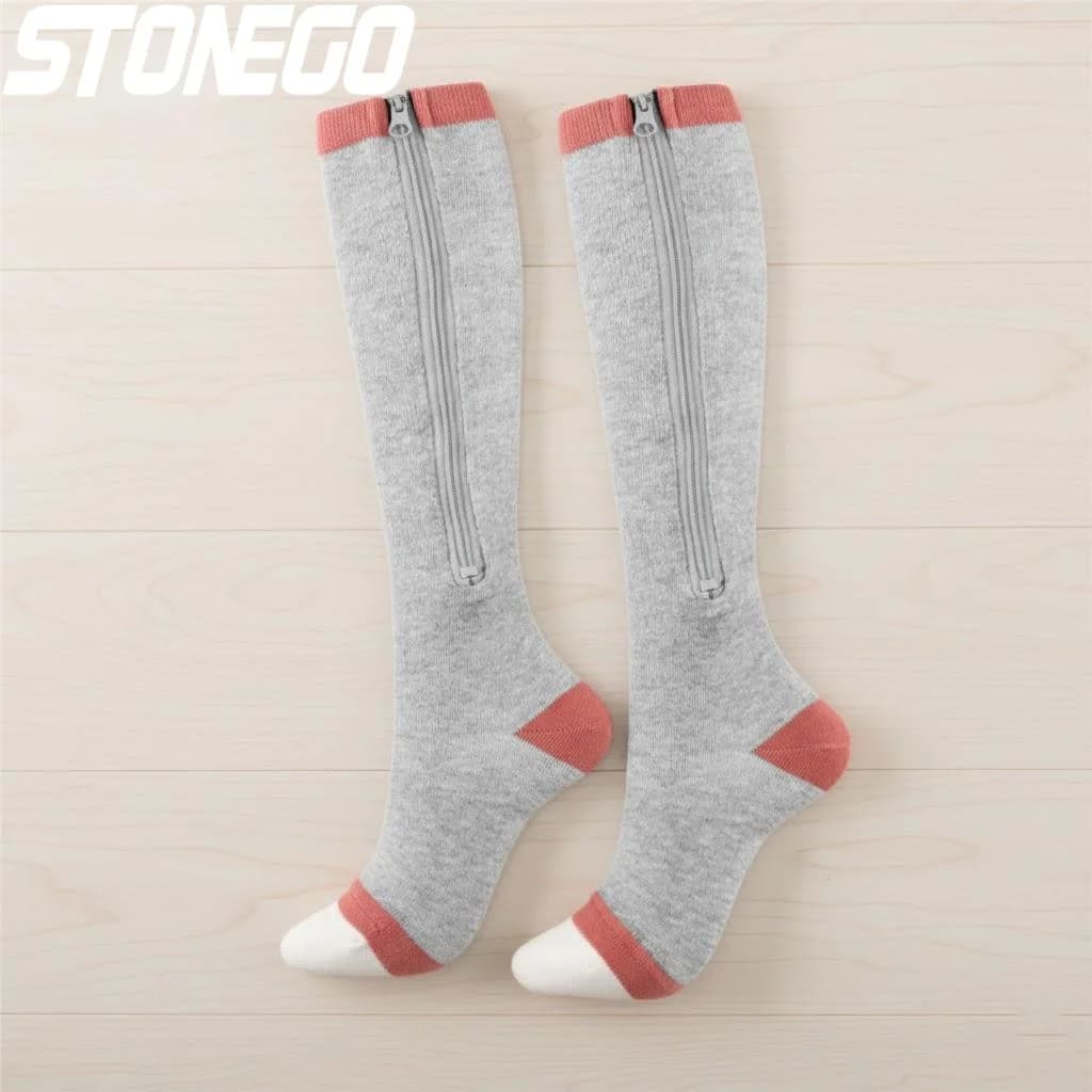 Calze a Compressione per Caviglia da Donna per Tendinite di Achille, Sollievo dal Dolore, Calze Lunghe Sportive, Coppia di Supporti per Caviglia