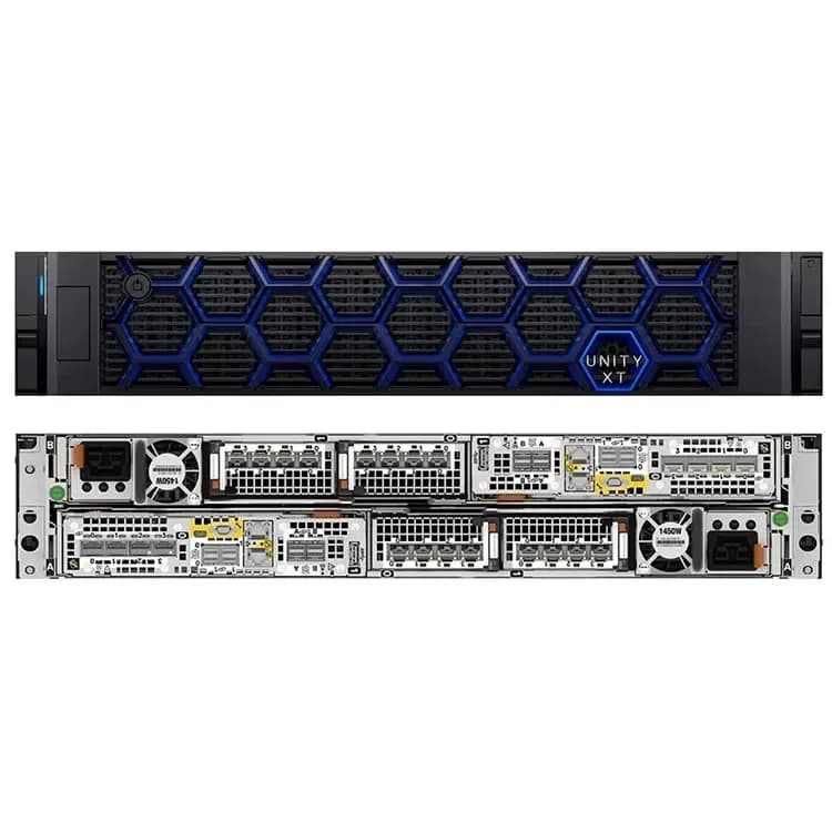 Unity XT 380 Archiviazione flash ibrida Servitore nas Server Gpu 380F Archiviazione all-flash/Storage di rete di livello commerciale di fascia alta