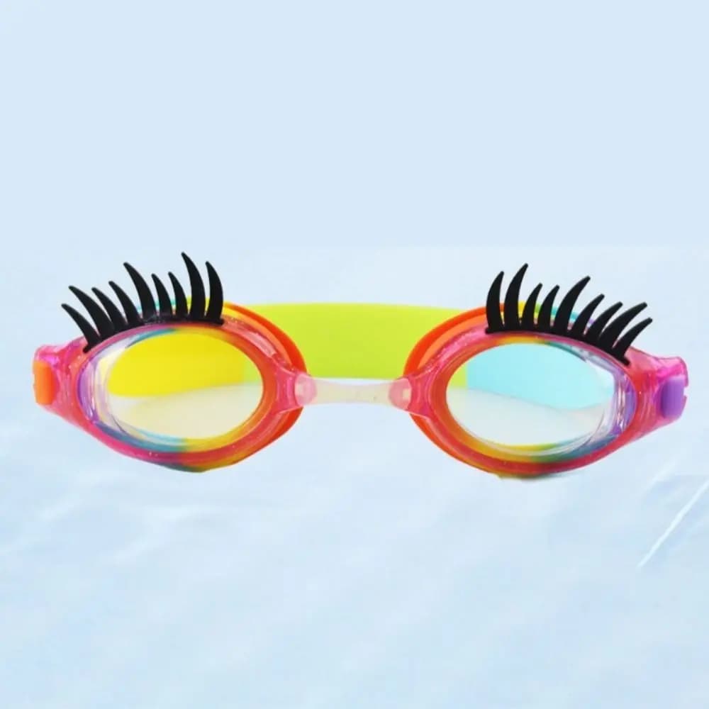 Eyelash Childrens Swimming Goggles Waterproof Silicone Eyelash Glasses Colorful Anti Fog Swimming Goggles Swimming Pool
