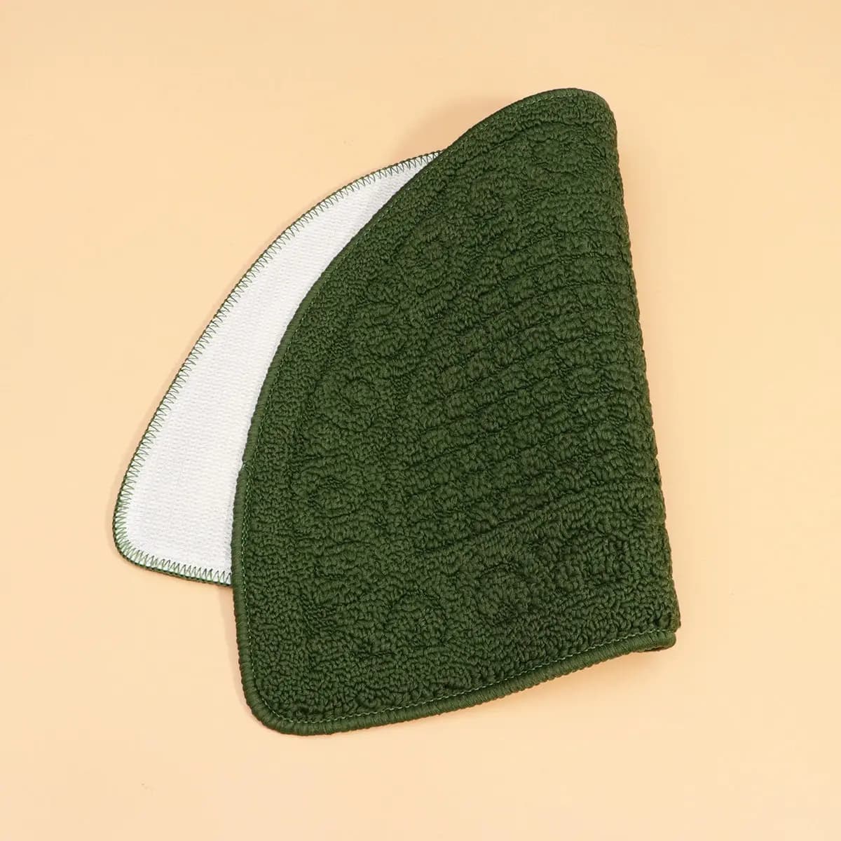 1Pcs Semi-Circular Polypropylene Fiber Door Mat Dark Green 40x63cm Non-Slip Absorbent Indoor Entrance Mat Home Office Bathroom