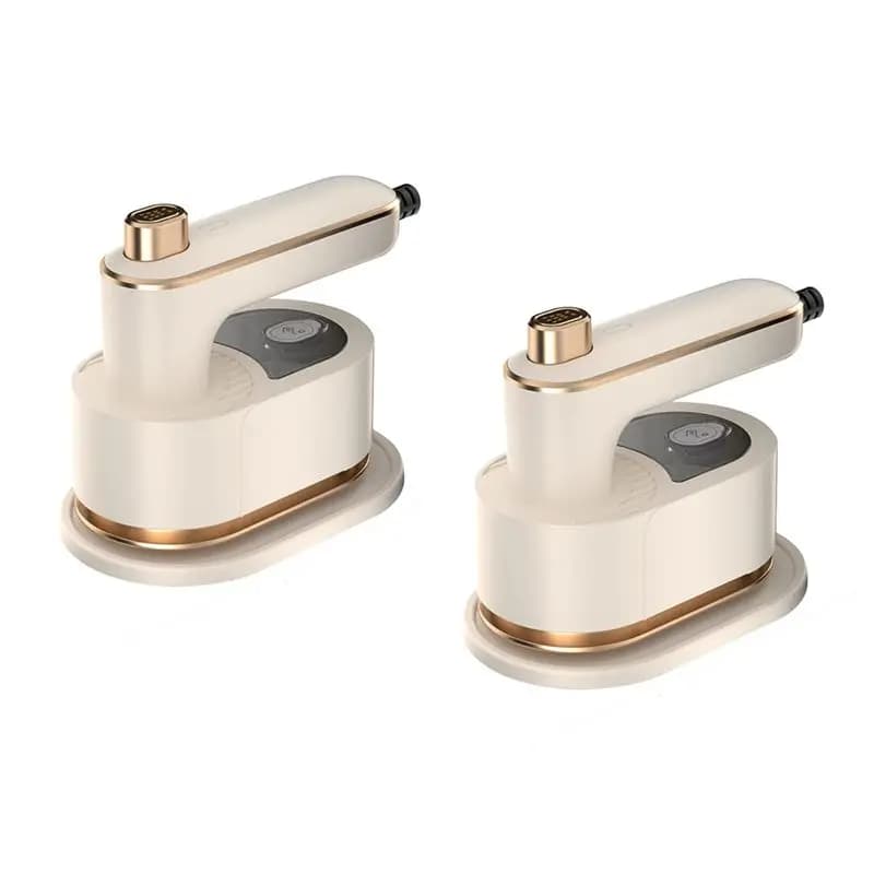M02K-180 ° Ferro da Stiro a Vapore Portatile Girevole Mini - Stiratore per Vestiti da Viaggio - Accessorio da Viaggio per Abiti, Spina EU, Bianco