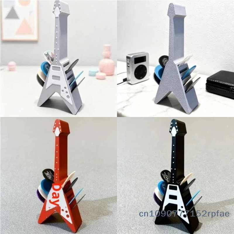 {NN72} 3D Printed Guitar Picks Holder Box Organizer Display Case Guitar Pick Storage Box Portable Design Storage Solution