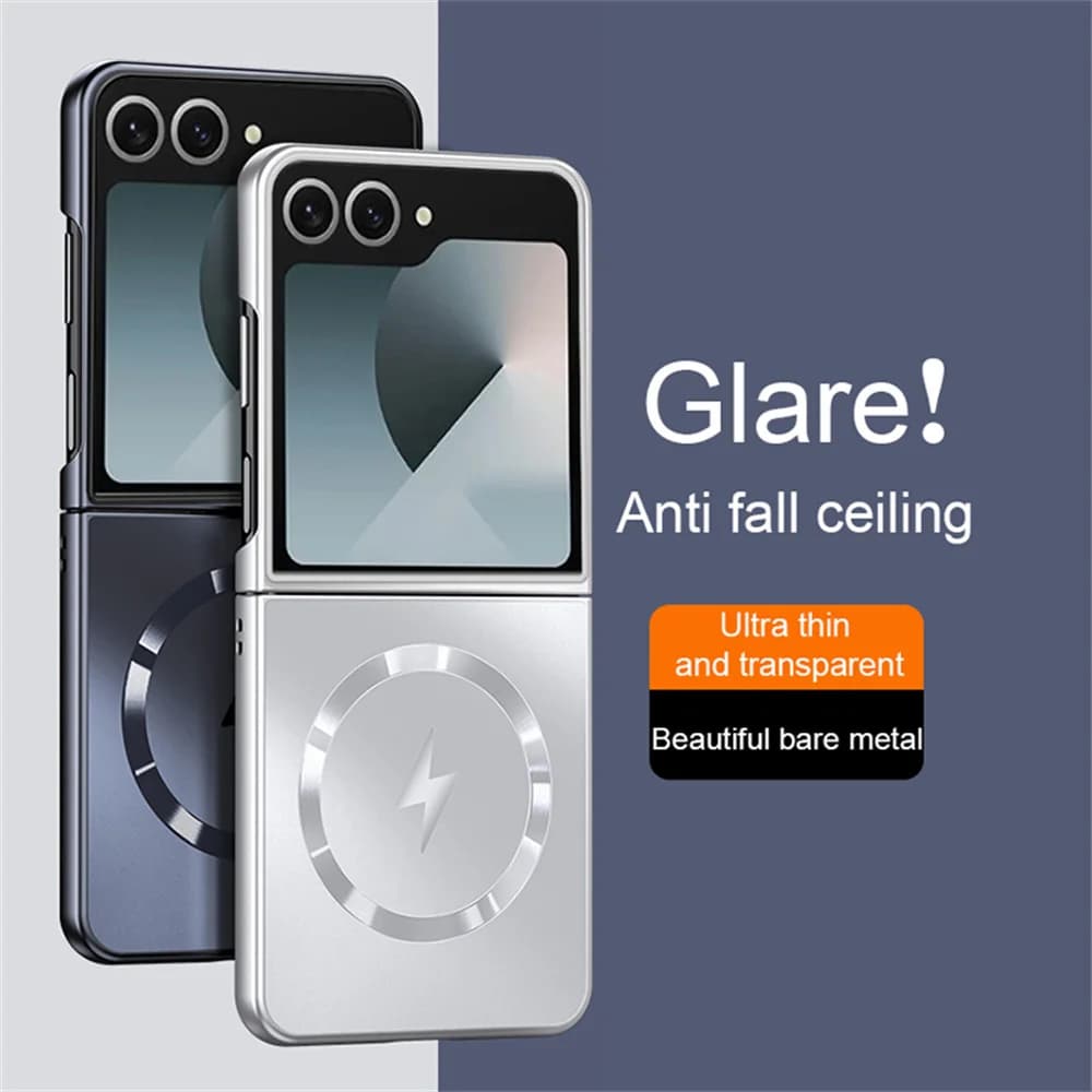 Luxury For Magsafe Opaco Gillato AG Magnetic Phone Case For Samsung Z Flip 7 FE 6 5 zflip 4 3 Wireless Charging Protective Cover