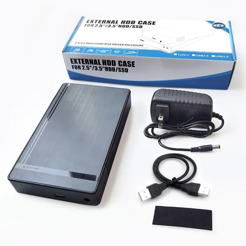 Box esterno per disco rigido SATA da 2,5" e 3,5" a USB 3.0, senza bisogno di attrezzi, per laptop e PC desktop