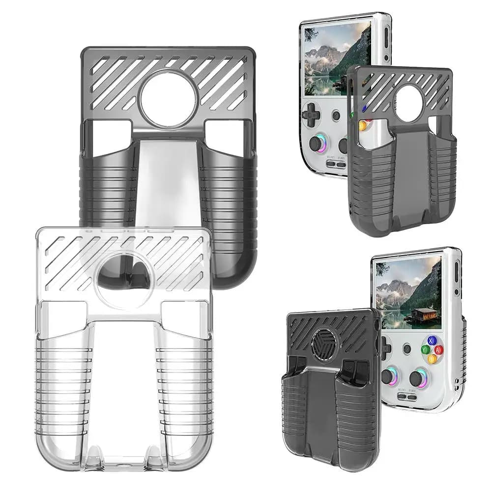 Custodia in TPU trasparente Console di gioco portatile Custodia protettiva morbida Shell Anti-graffio Antiurto Grip Skin per Anbernic RG406V