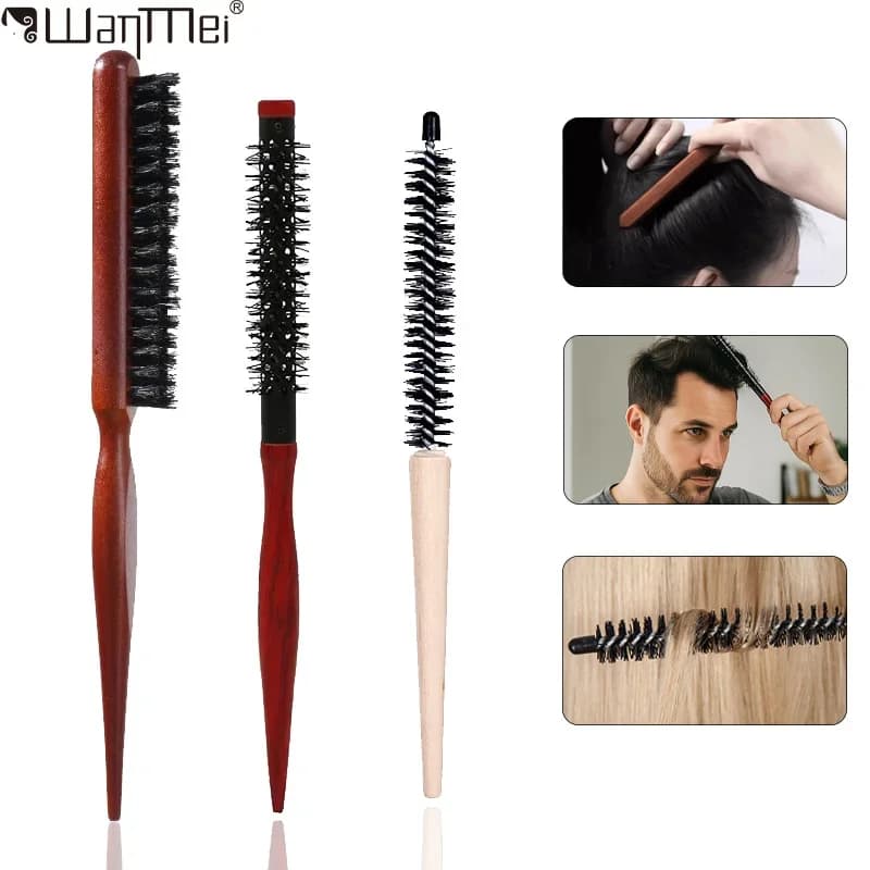 Set di spazzole per capelli professionali 1/2/3 pezzi, piccola spazzola per arricciare rotonda per acconciature, salone ad asciugatura per lo strumento per lo styling dei capelli lisci