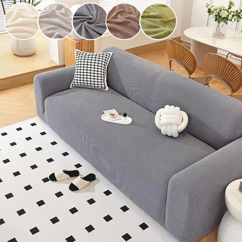 Covers Elasticized in Velvet at Costs, Anti-slip, Complete Protection for Sofa (1/2/3/4 Posts)
